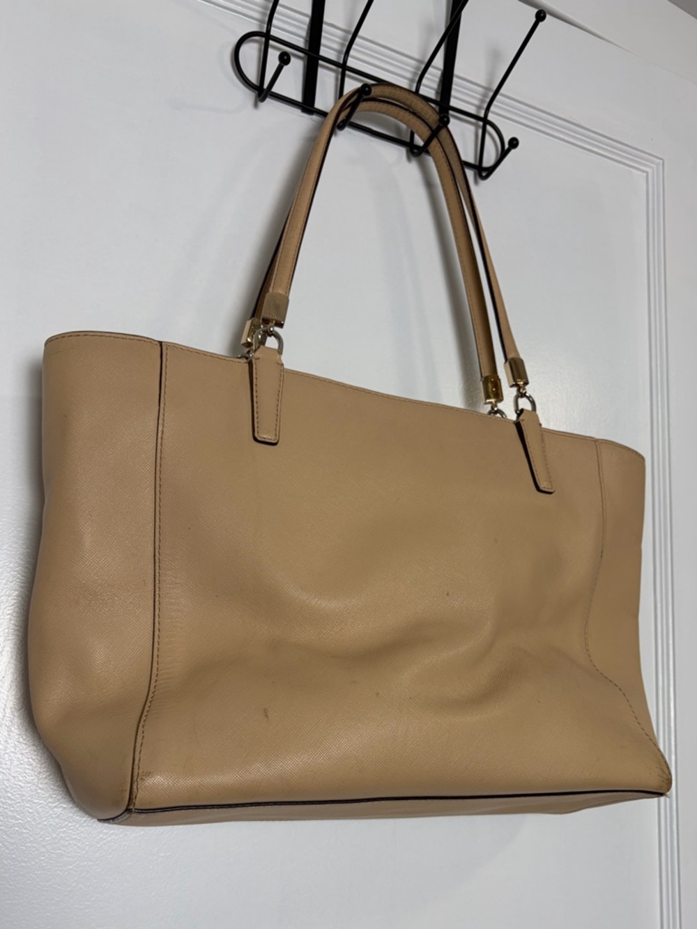 Coach Madison Tan Beige Leather Zip Top Tote Bag 29002 - Picture 2 of 16